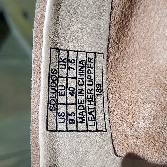 SOLUDOS SUEDE  LEATHER SHORT BOOTS SIZE 9.5 BOHO COWGIRL ANKLE BOOTIES - Picture 4 of 9